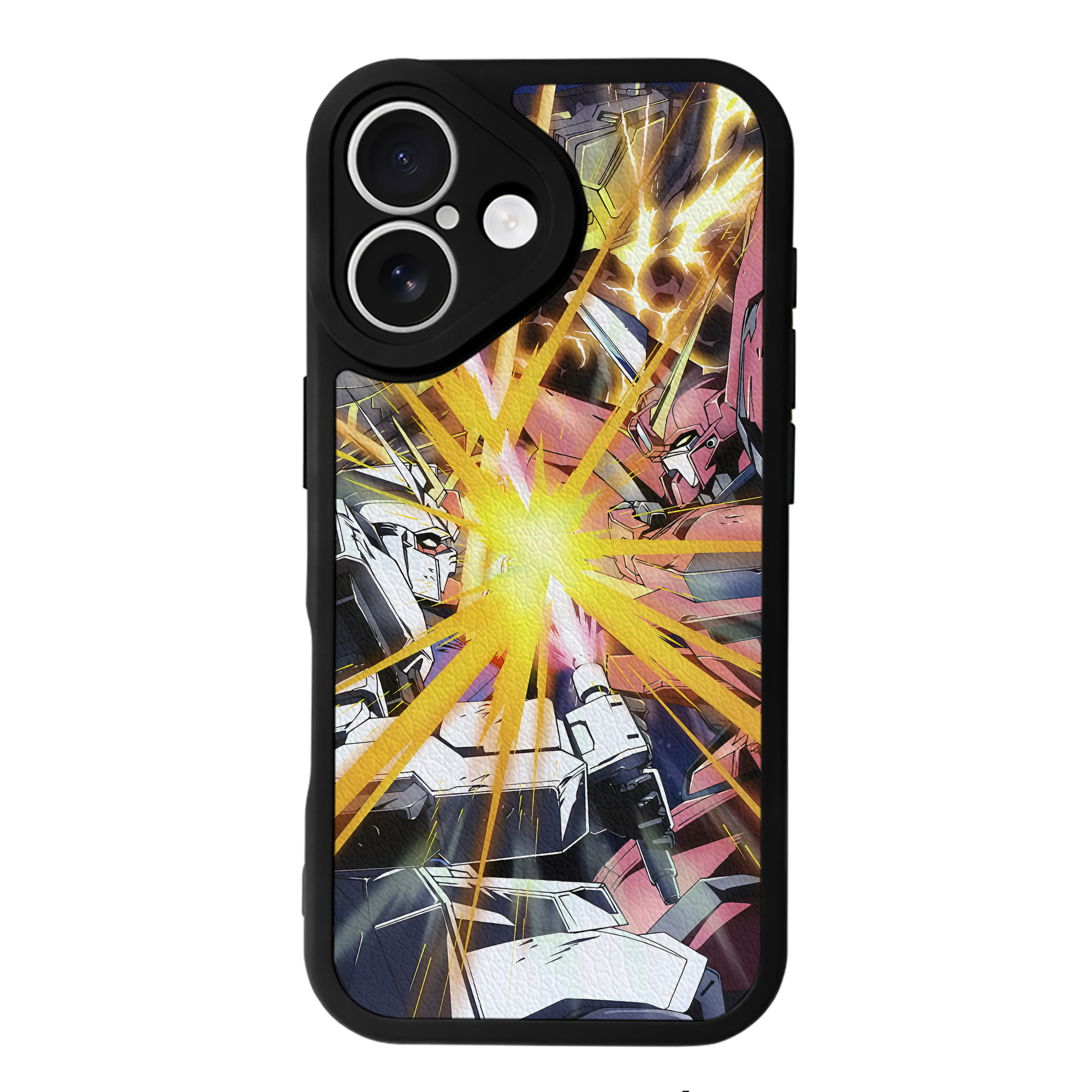 （画像用） 機動戦士ガンダム Mobile Suit Gundam 【iPhone 16シリーズ対応】シリコンスマホケース（レザー調） 材質：シリコン